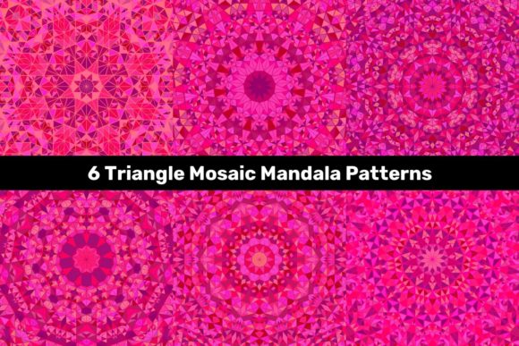 6 Pink Triangle Mosaic Mandala Patterns: A Unique Blend of Art and Design