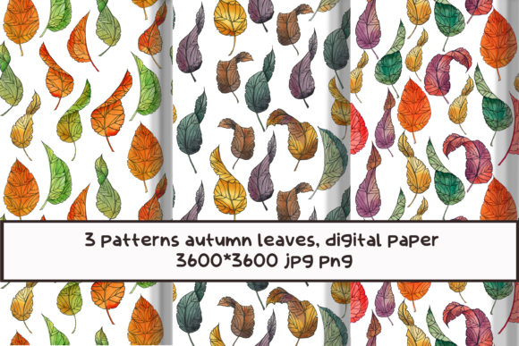 Autumn Leaves Patterns: Digital Paper for Creative Projects
