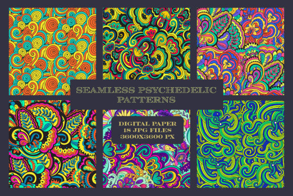 Crazy Psychedelic Patterns: A Vibrant Digital Collection for Designers