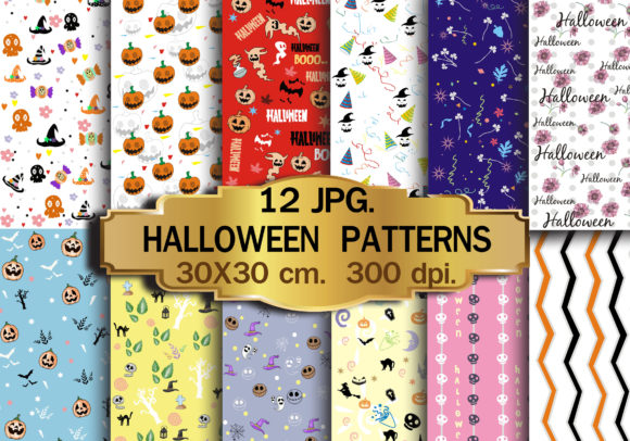 Halloween Patterns 12 Jpg: A Creative Resource for Digital Designers