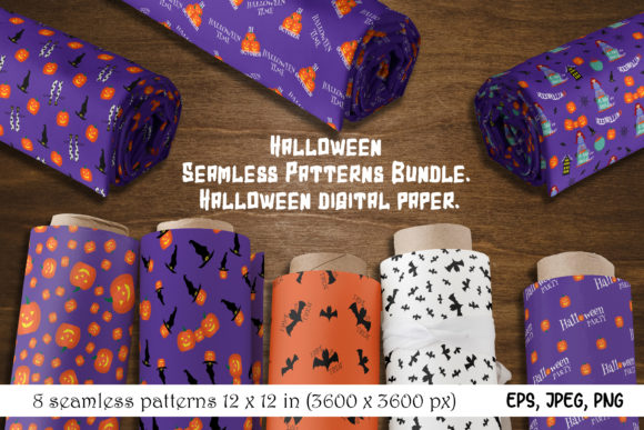 Halloween Seamless Patterns Bundle: A Creative Resource for Digital Designers and Entrepreneurs