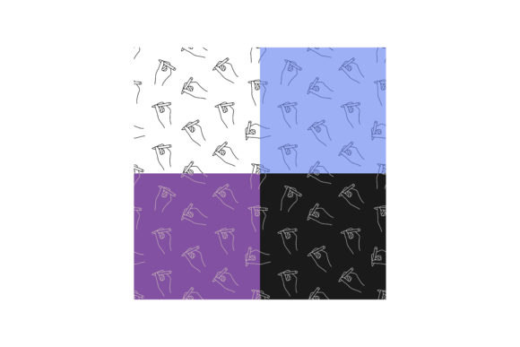 Set of Seamless Patterns with Ballpoint: A Unique Design Resource
